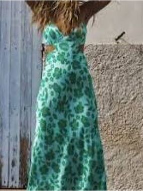 Zara Mint Green Floral Dress